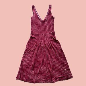 Charming vintage-inspired red polka dot dress by Nass Woman